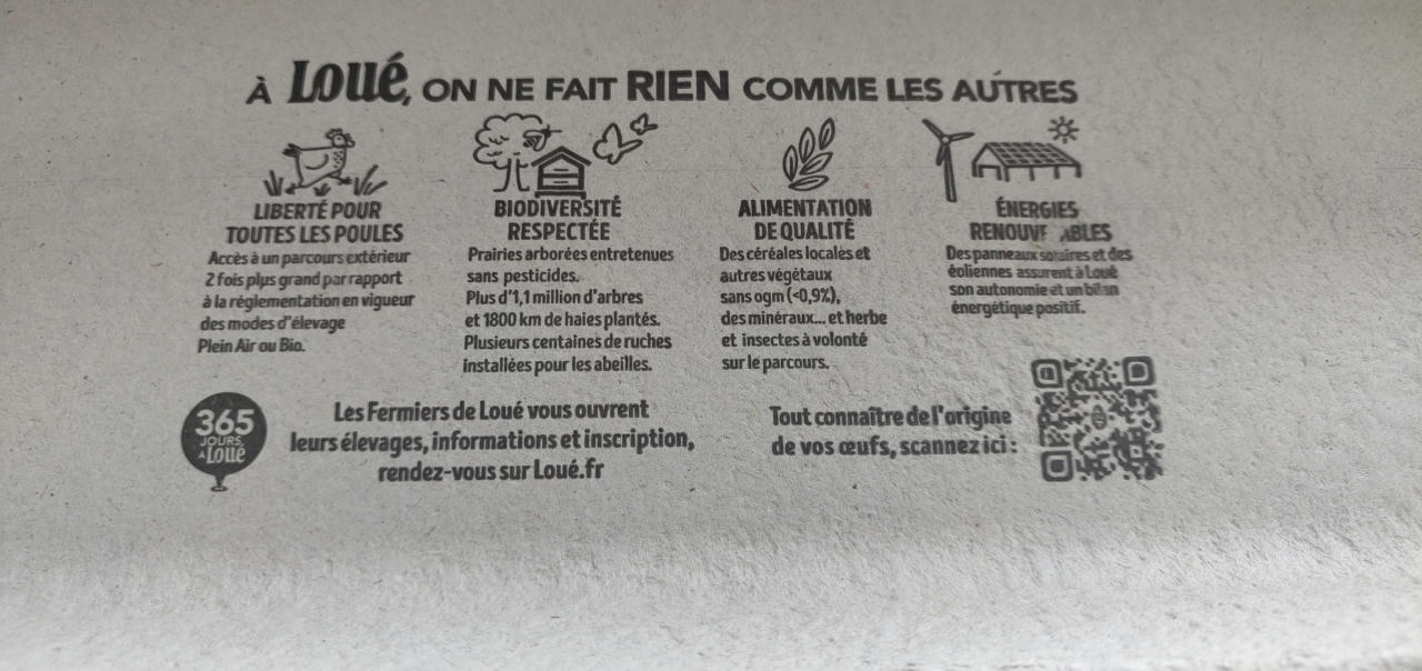 Boîte d'œufs Loué