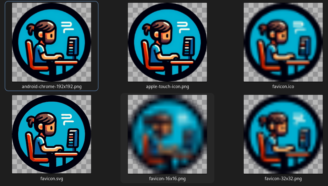 Ensemble d'icône avec différentes tailles et différents format