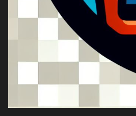 Fausse transparence générée avec un motif de damier gris comme fond la plupart des visionneurs d'images