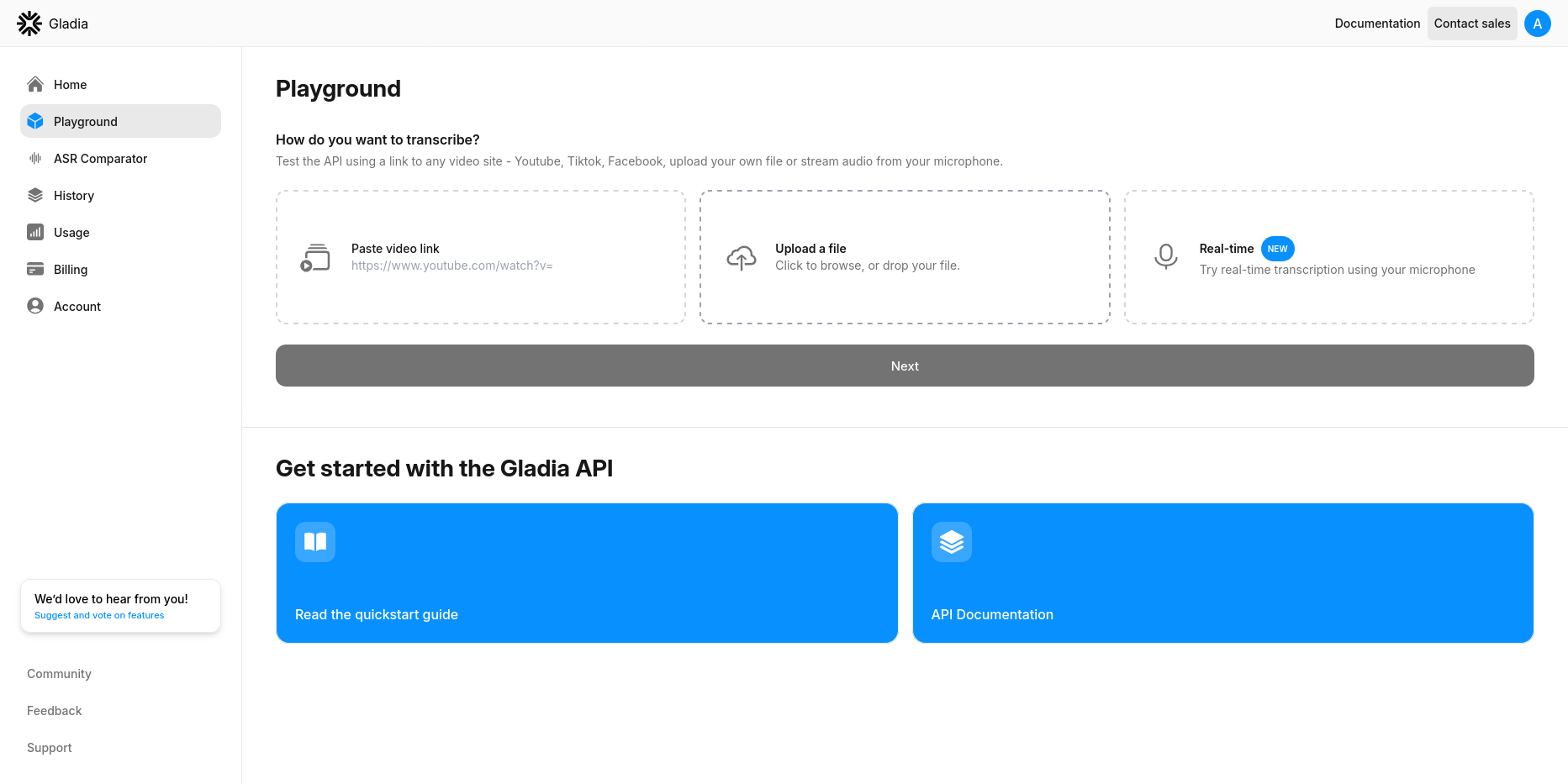 Transcription en image via Gladia