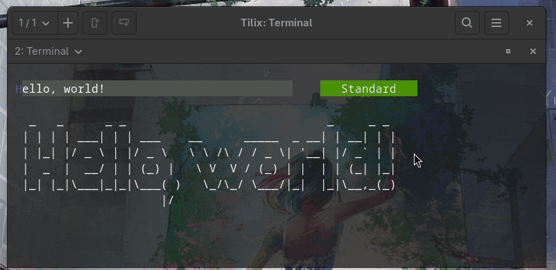 On voit le changement de police et un crash à la fin…
