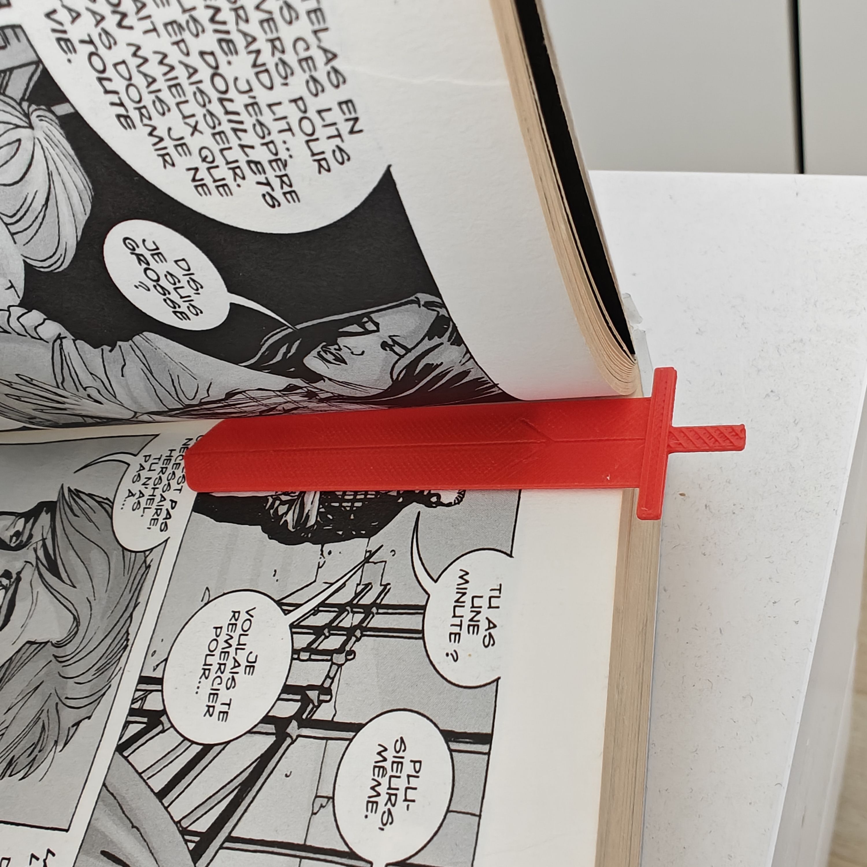 Marque page en forme d'épée