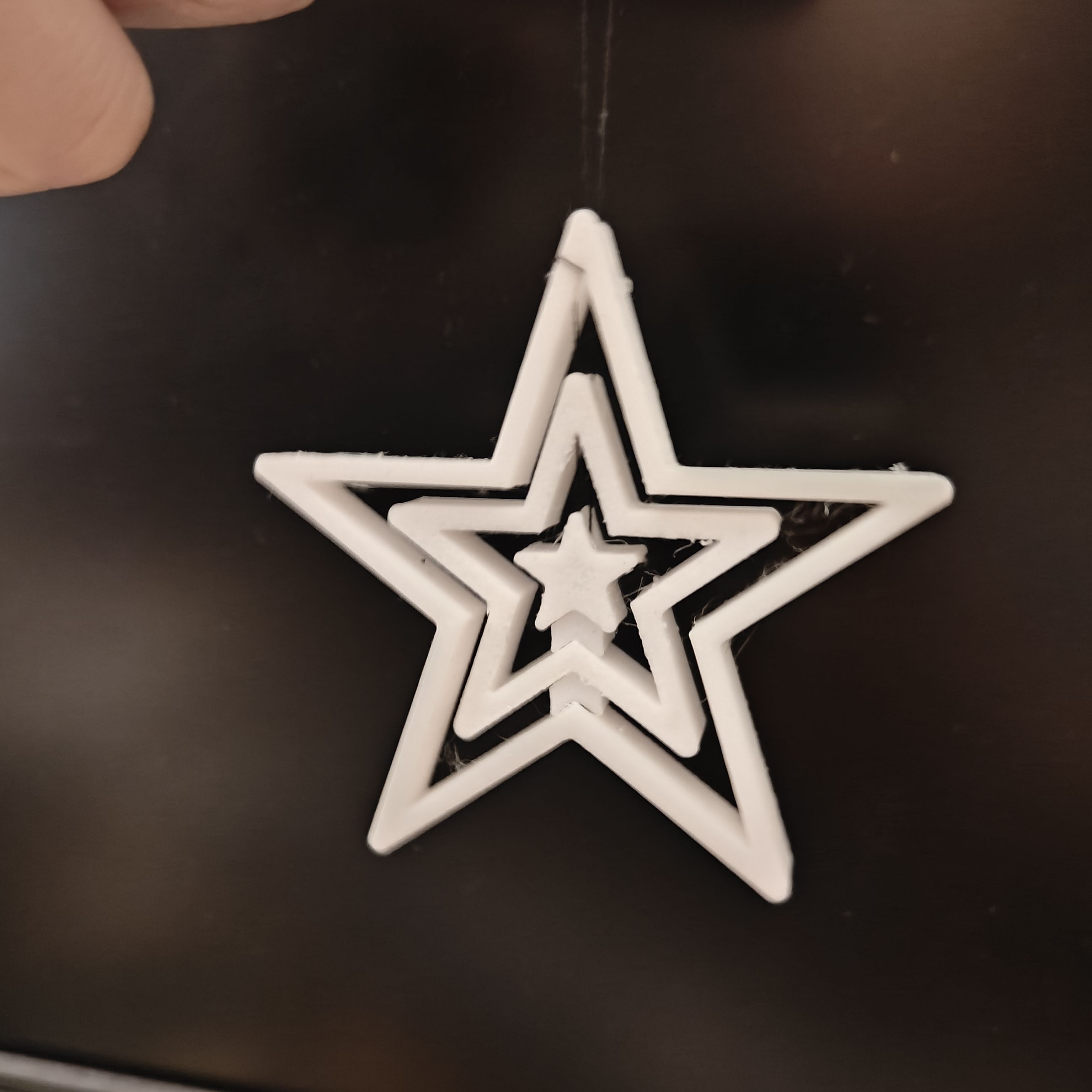 Une décoration de Noël en forme d'étoile