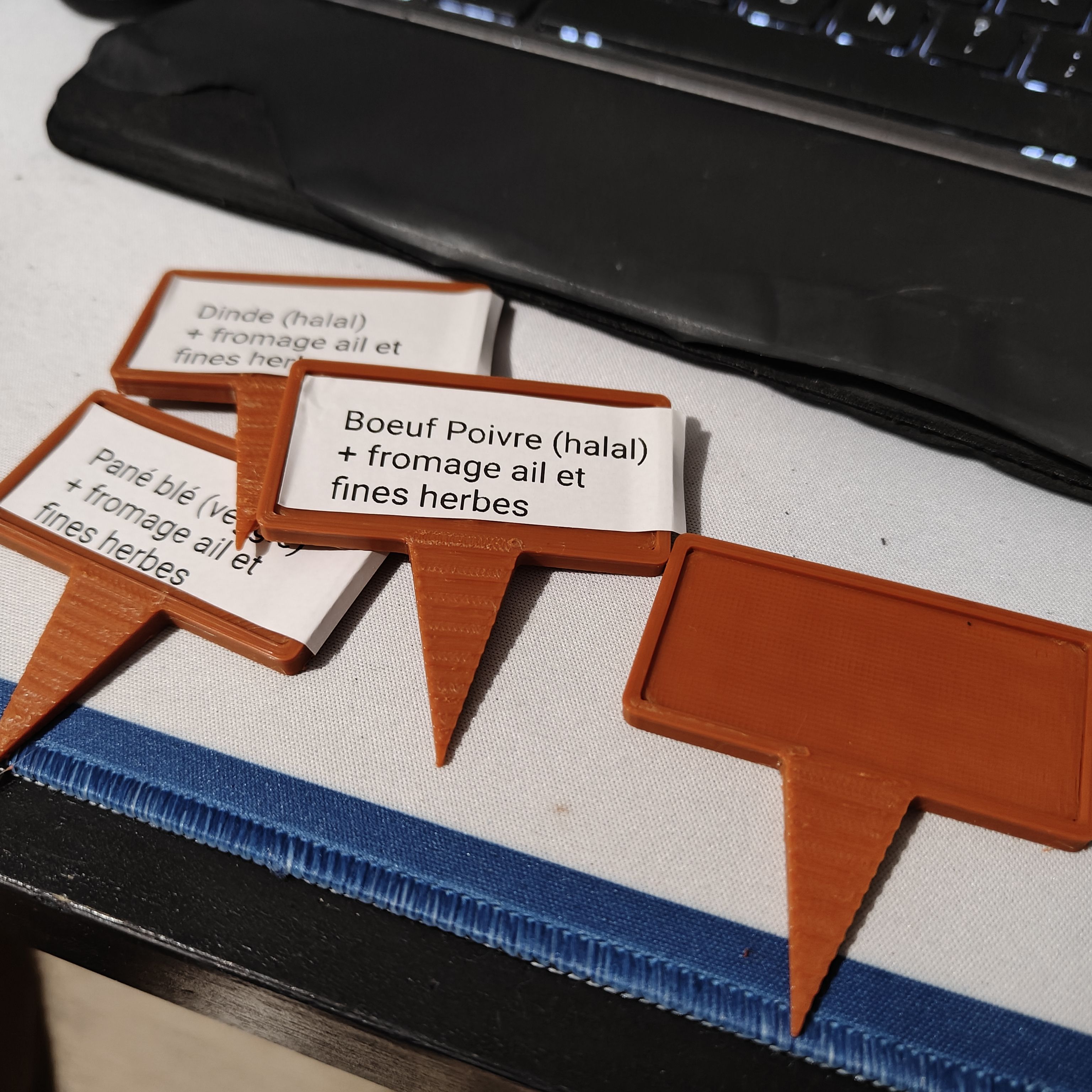 Un pic pour étiqueter de la nourriture