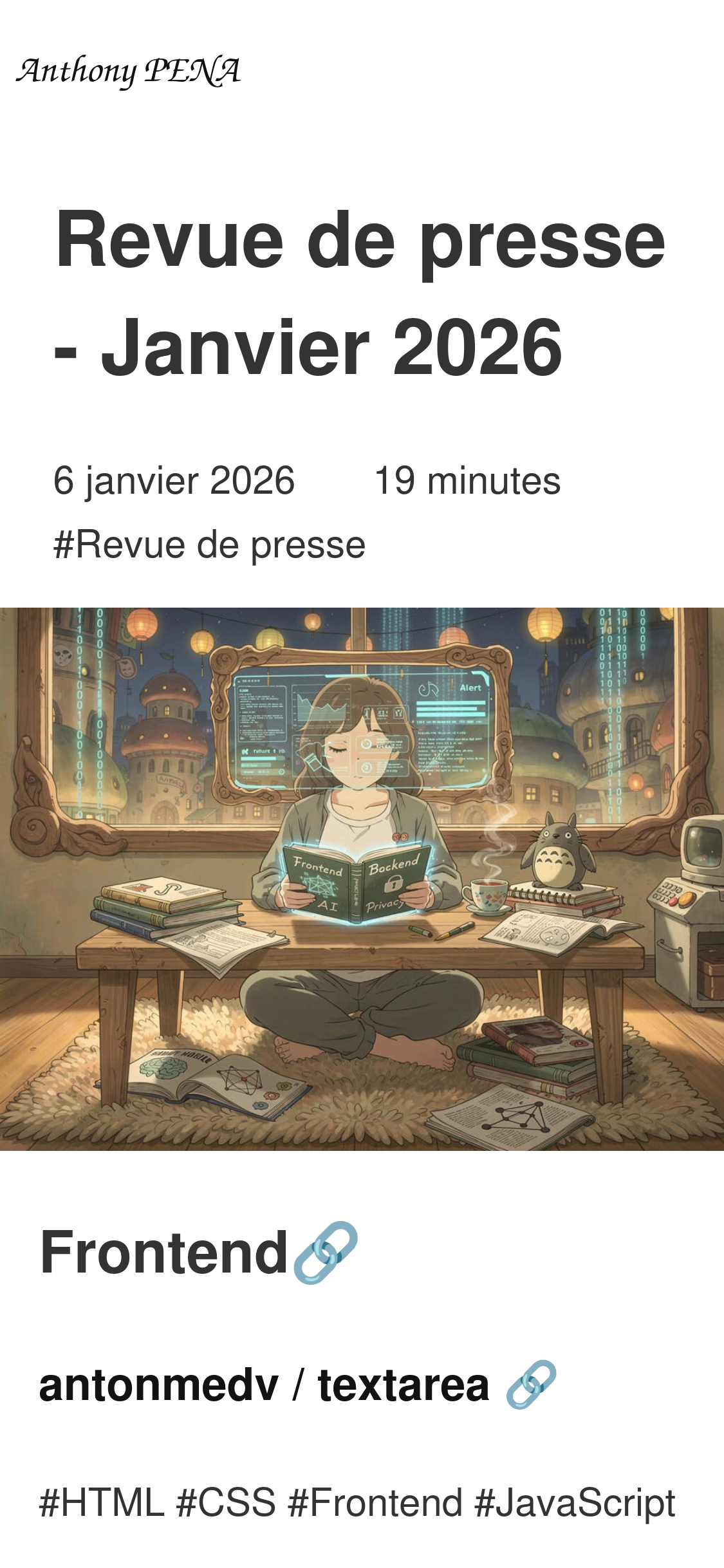 Blog sans aucun des deux meta, puis en ajoutant le meta viewport, puis en ajoutant aussi le meta color-scheme