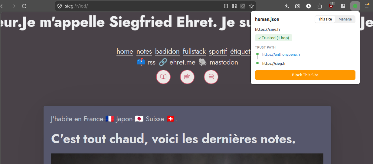 Site https://sieg.fr qui est "trusted" par mon propre site